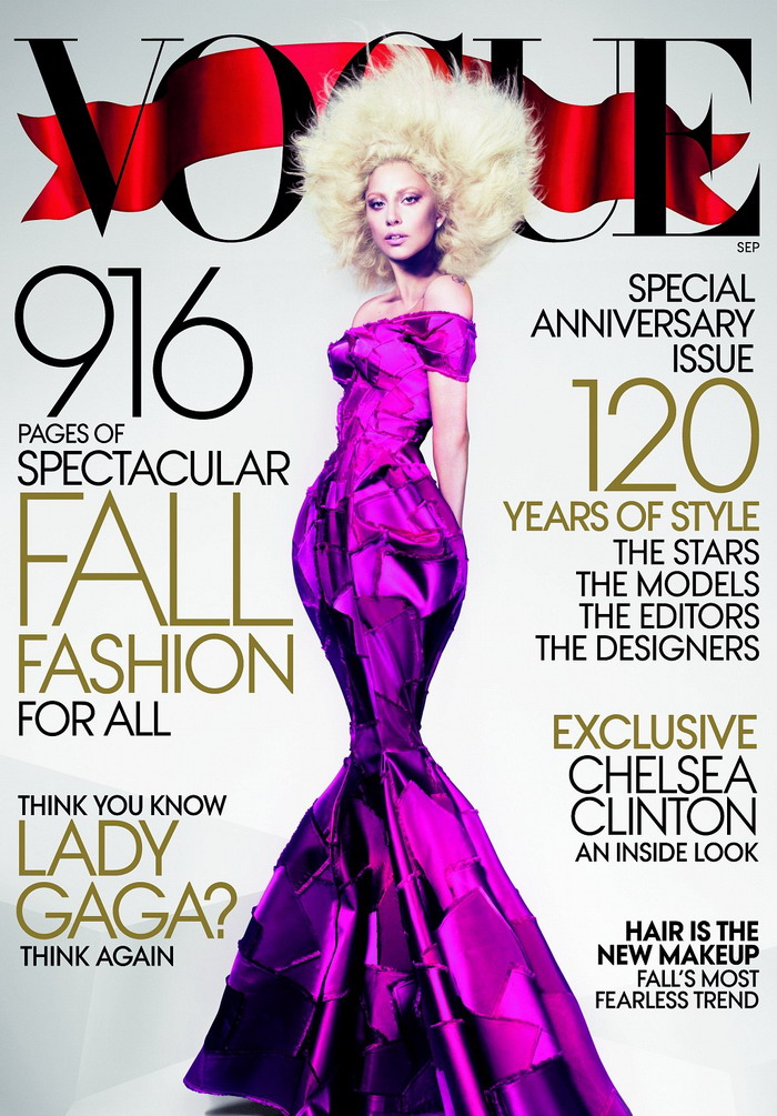 Звёздная съёмка Леди Гага в модном журнале \ Lady Gaga Covers Vogue September 2012